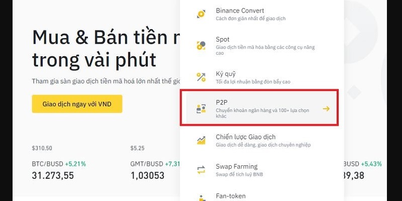 Nạp tiền qua Crypto