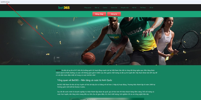 Truy cập trang chủ chính thức của Bet365